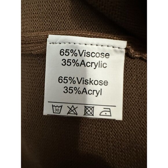 Grace Karin Brown Longline Open Front Cardigan Sweater Size XL - Picture 6 of 8
